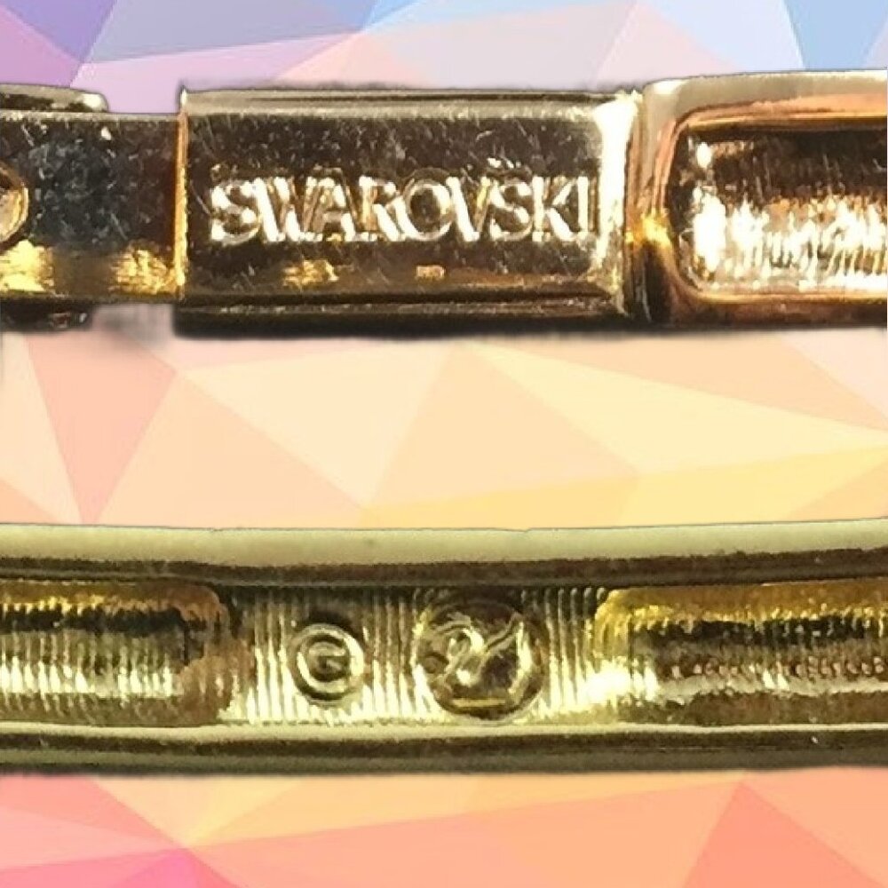 Swarovski Elegant Sparkly Double Row Pave Gold Pl… - image 3